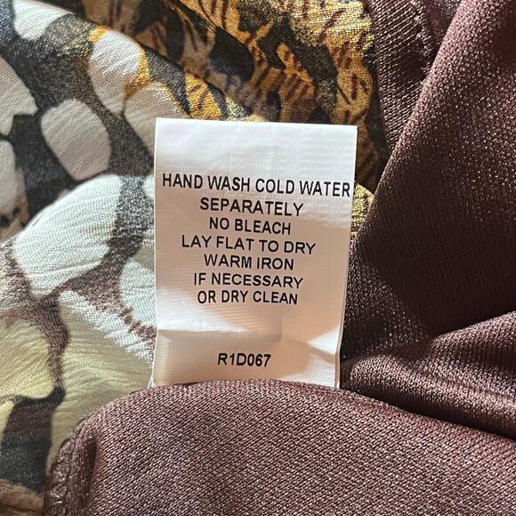 Chris McLaughlin Dress Womens 14 Brown Leopard Print Sleeveless Whimsigoth Fairy - Picture 6 of 10